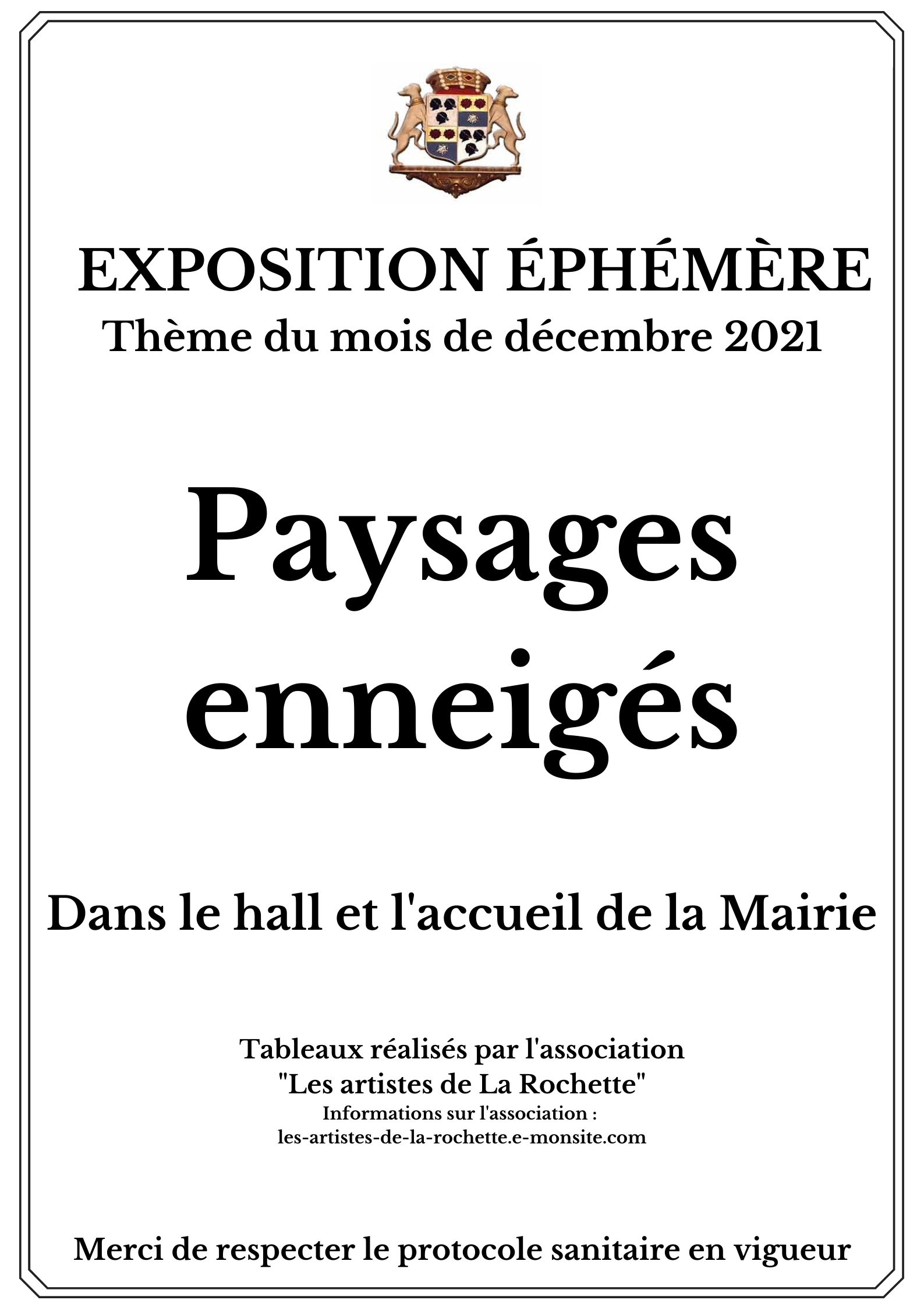 EXPOSITION ÉPHÉMÈRE décembre 2021